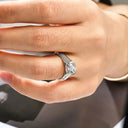 Luxury Sterling Silver Silver Moissanite Ring