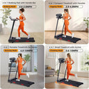 3.5HP Compact Walking Pad Treadmill Incline And Handle Bar