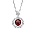 Moissanite Pendant Necklace in Sterling Silver Adjustable