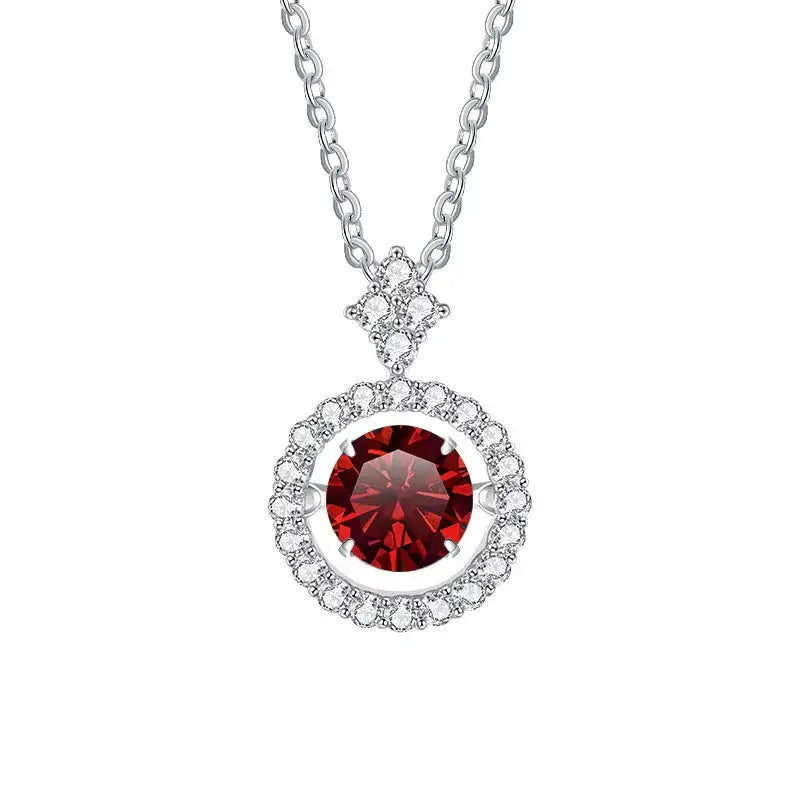 1.0-Carat D VVS1 Moissanite Pendant Necklace, Adjustable 925 Sterling Silver Ideal Valentine's Day Gift for Women Mother's Day