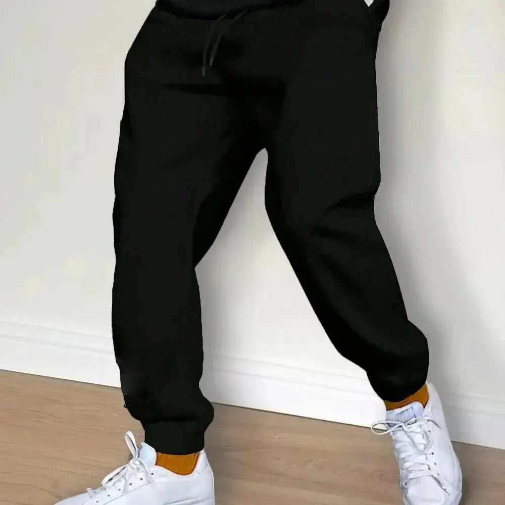 Men Casual Fleece Sweatpants Autumn Winter Long Pants