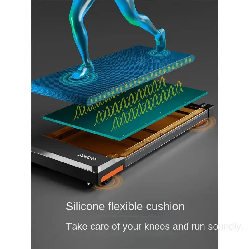 Portable Electric Brushless Motor Touch Screen LED Display Treadmill Foldable Gym Equipment Wireless Walking Pad Home Office Use