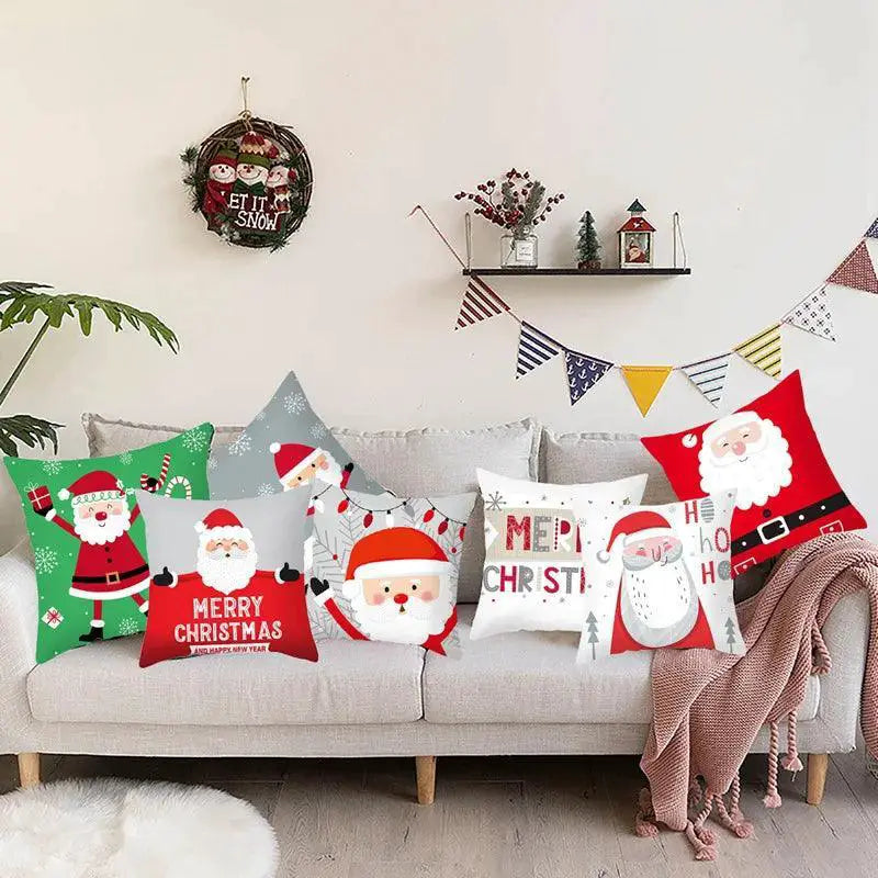 Cozy Merry Christmas Cushion Cover for Holiday Decor Gifts