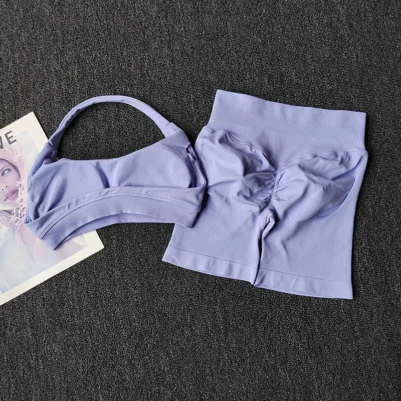 Peach High Waist Yoga Set Hip Lift Wicking — product view 20