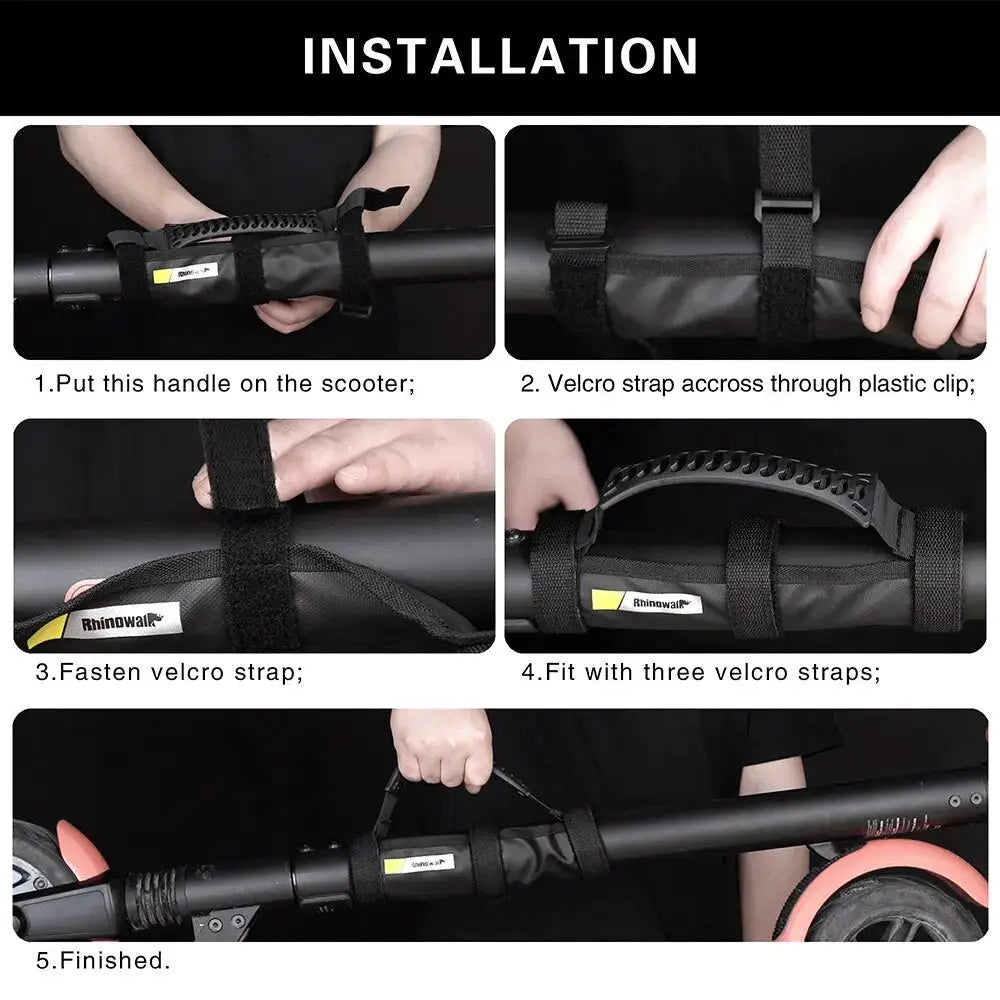Rhinowalk Hand Carrying Handle Strap for Folding Bike Kick Scooter Electric Scooter Carry Strap with Non-slip Rubber Handle