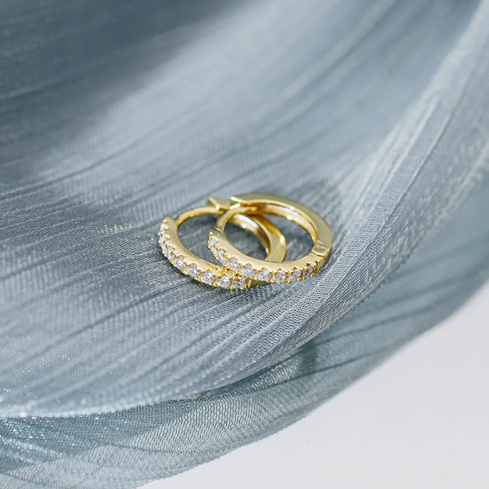 Moissanite Earrings in Sterling Silver Cbtb — product view 3