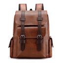 Men Backpack PU Leather Bagpack Large Laptop Backpacks