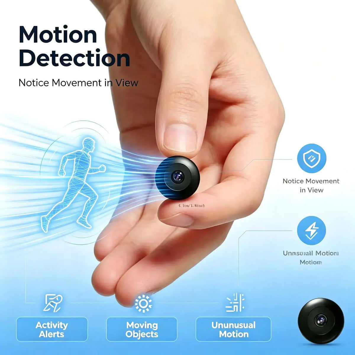 Mini WiFi HD Small Nanny Cam with Infrared Night Vision, Motion — product view 1