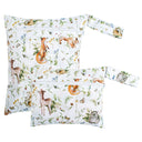 2pcs Set Smooth Zipper Pocket WetBag Waterproof Yoga Bag