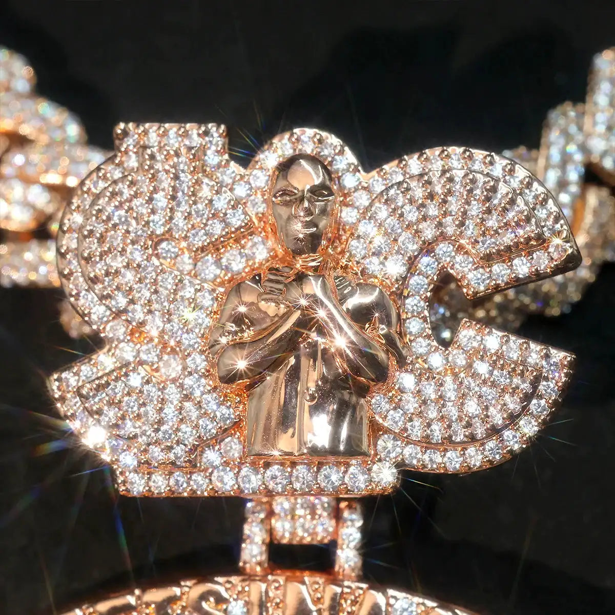 Gold Plated Iced CZ Hip Hop Pendant — product image 3