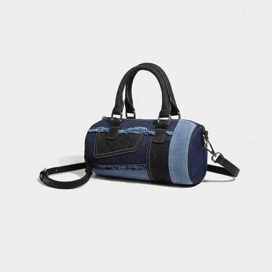Niche Design Splicing Denim Crossbody