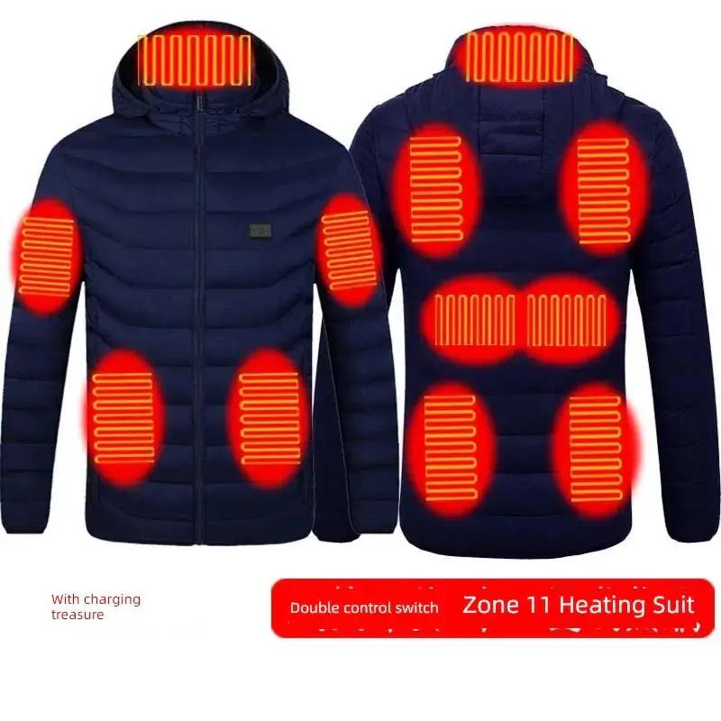 Smart Charging Down Cotton Jacket For Stylish Warmth