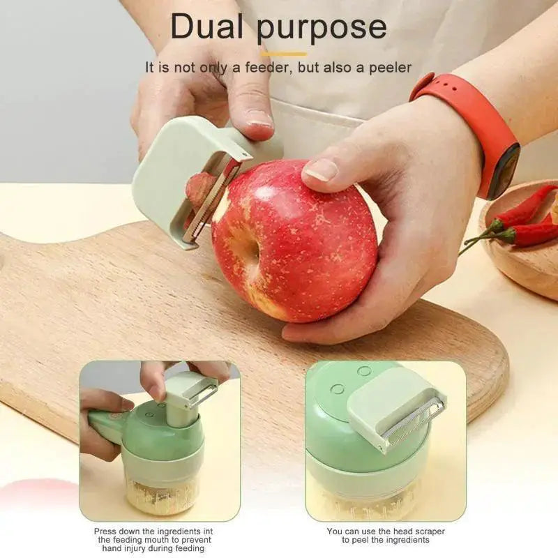 Portable 4 In 1 Handheld Electric Vegetable Slicer
