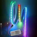 WS2812B LED Strip Kit With SP110E Bluetooth Controller 5V RGB 30 60 144 LEDs Pro