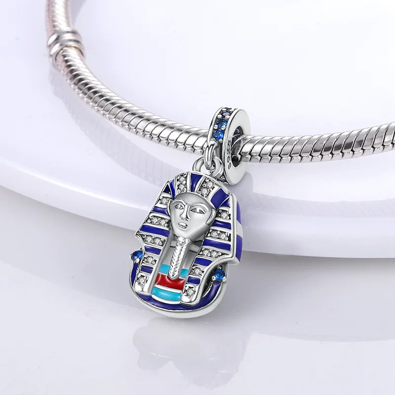 Pyramid Mum Dangle Charm Bangle