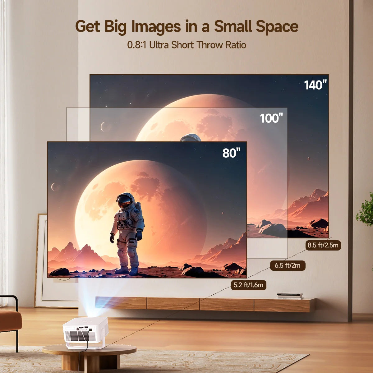 Magcubic Bundled with Google TV Stick HD Projector Home Theater — product view 3