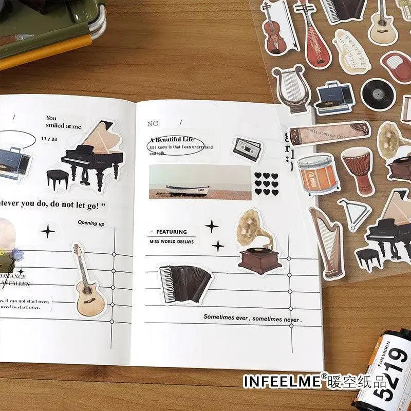 Warm Home Musical Instruments Sticker Pack for Crafts