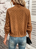 Polkadot Suede Leather Jacket