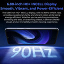OUKITEL C59 Smartphone 6.88" HD+ 90Hz Display 10000mAh Battery 16GB+128GB Android 15 Mobile Phone 13MP Camera Reverse Charging 4