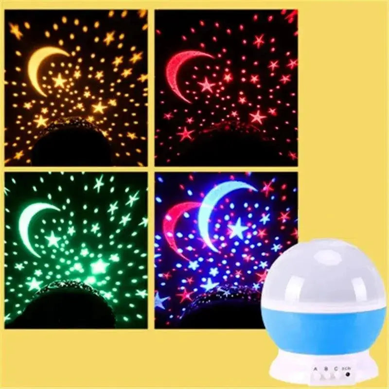 Serene Moon and Star Projector Lamp for Relaxing Home Decor