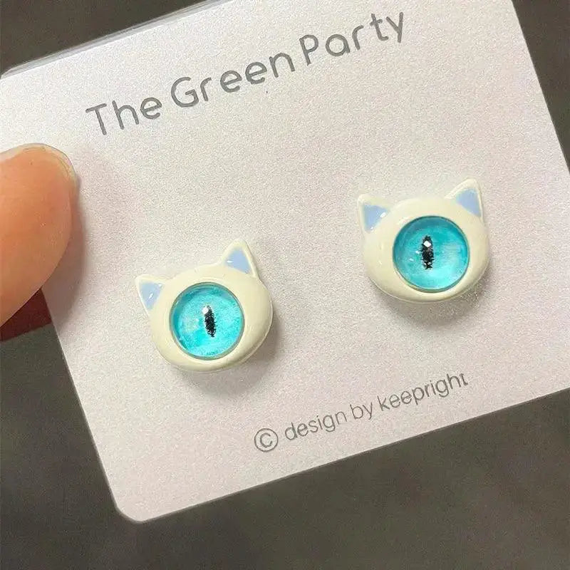 Kiss Jewelry Cute Monster Eyes Stud Earrings Trendy Kpop