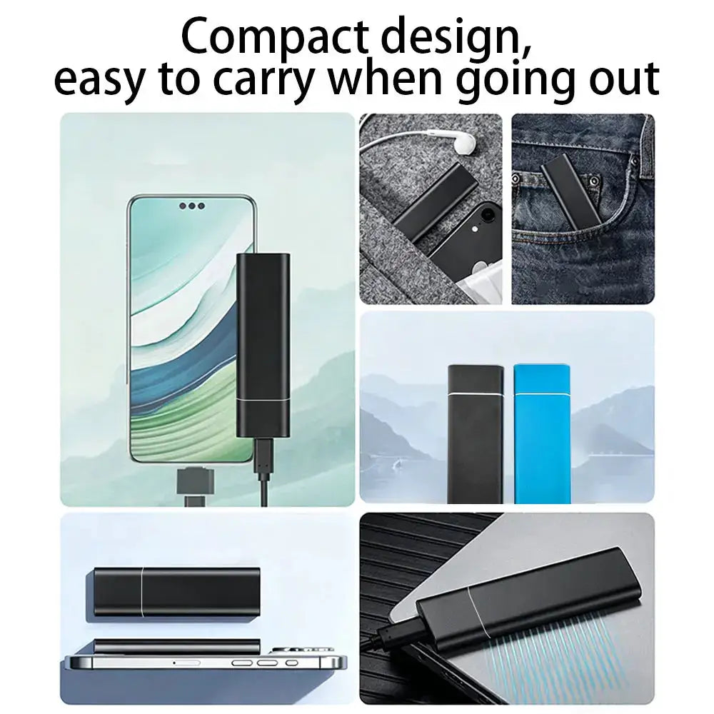 4TB large capacity portable SSD solid state drive, external high-speed storage, shock resistant and portable, suitable for lapto