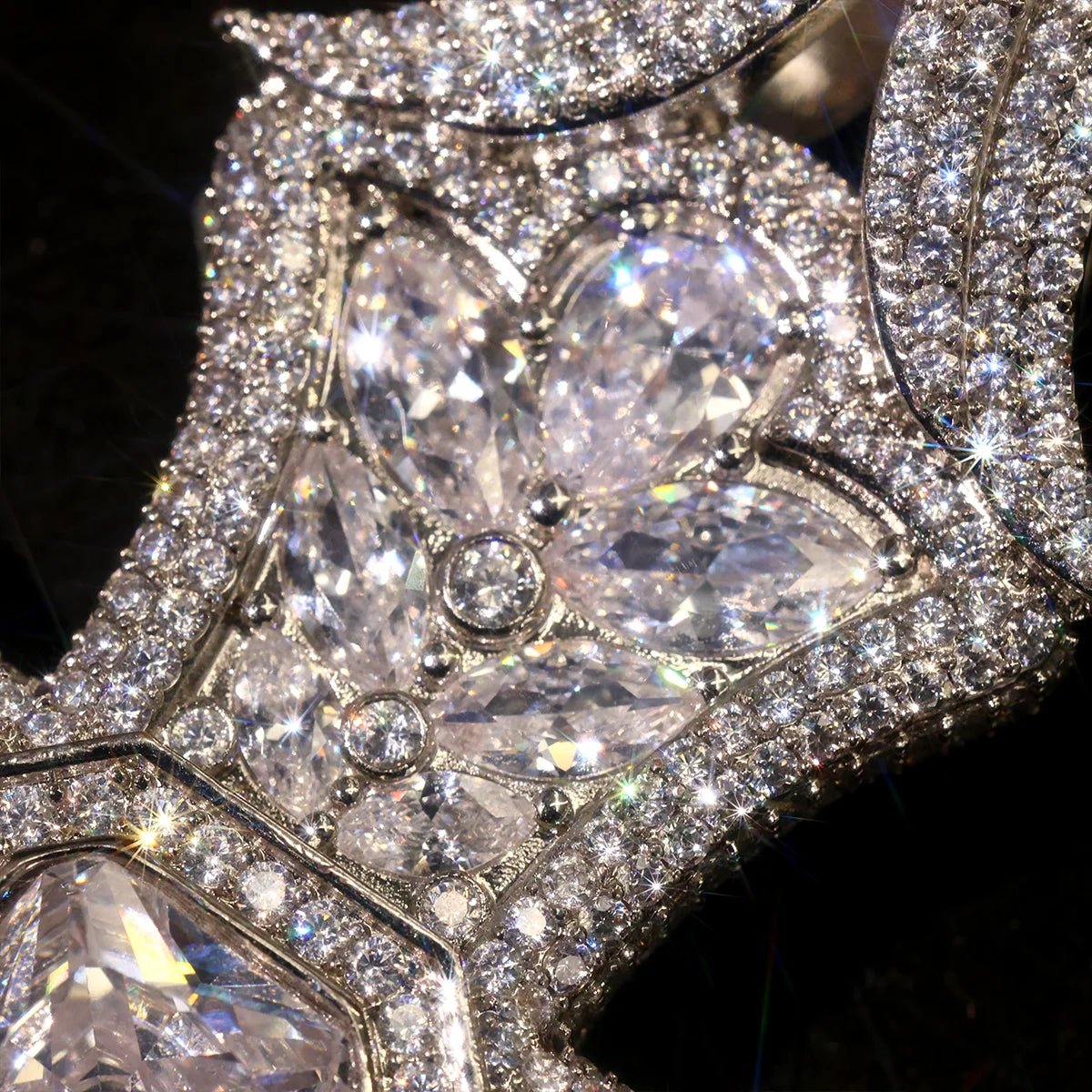 Iced Out Gothic Cross Pendant