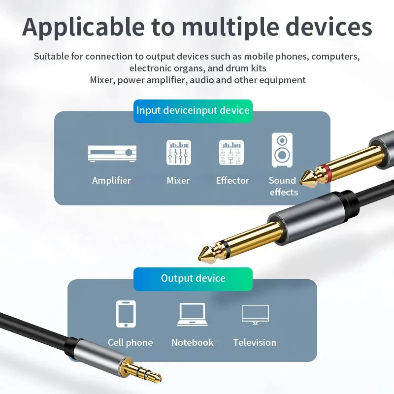Double Trs Cable Aux Adapter