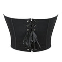 Women Overbust Corsets Crop Tops Golden Printed Bustiers