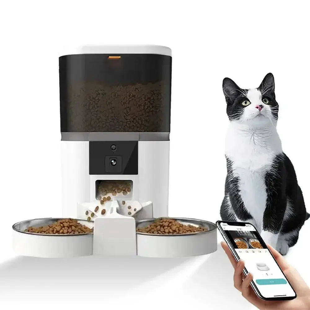 4L Pet Feeder With HD Camera Automatic Dispenser For Pets