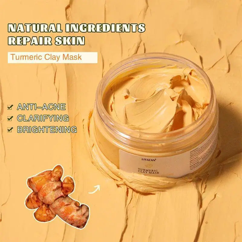 Turmeric Clay Mask for Acne and Blackhead Removal Treatment