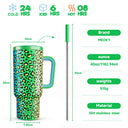 Meoky 40oz Tumbler Handle Straw Stainless Steel Cup Gift