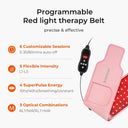 100 LED Red Light Therapy Fat Loss Belt For Back Pain Relief And Waist Heating