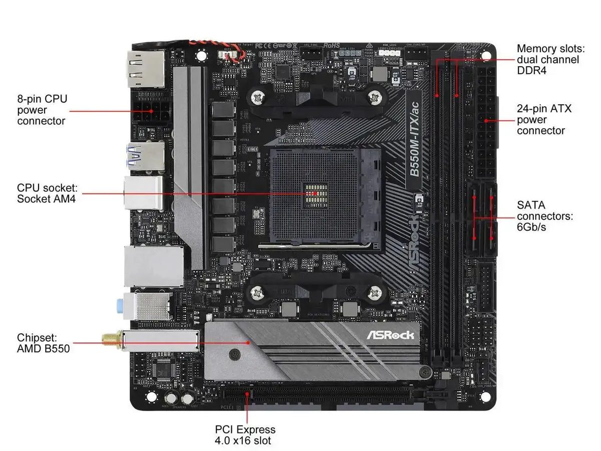 Asrock B550M Itx Amd Motherboard