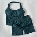 Gym Set Women Backless Halter High Waist Seamless