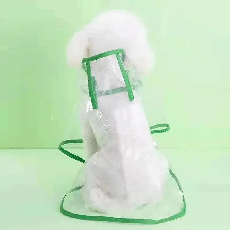 Transparent Dog Raincoat Hooded Waterproof Jacket for Pets