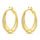 Mula Sterling Silver Golden Earrings