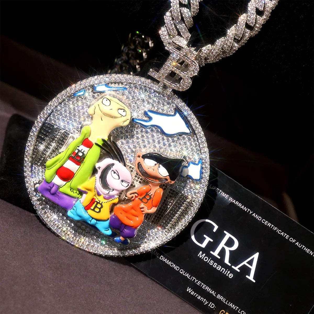 Iced Out Cartoon Character Round
