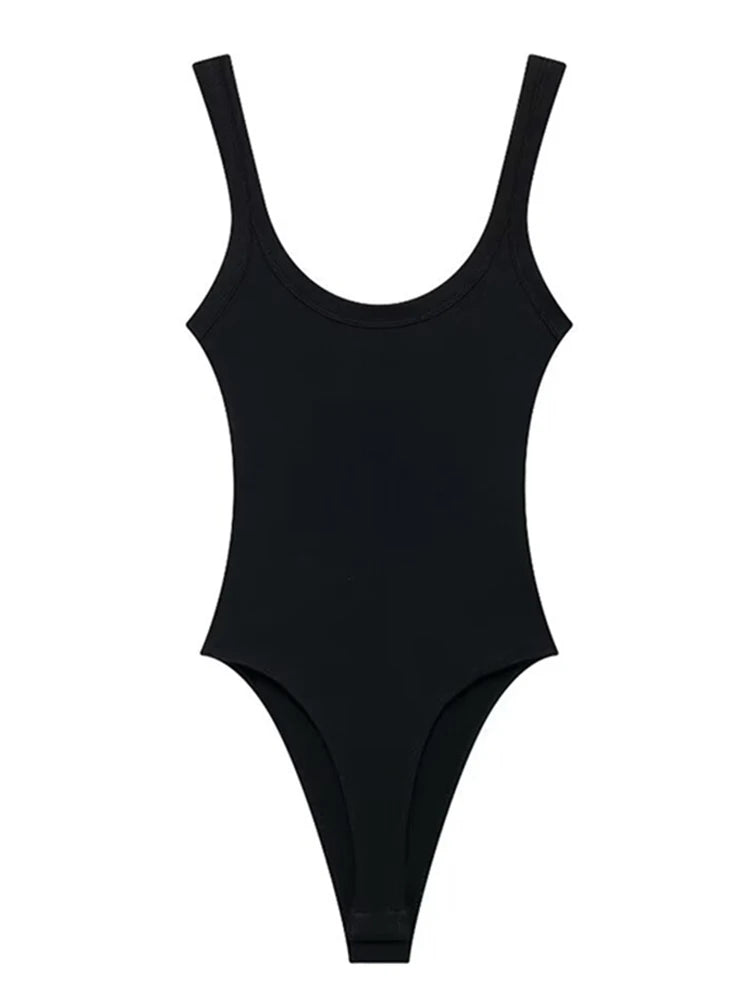 Crew Neck Ribbed Bodysuit