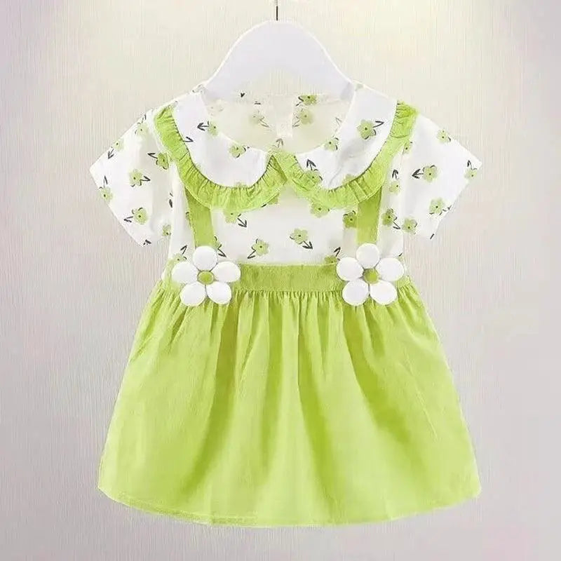 Summer Princess Baby Girl Dress Floral Toddler Outfit