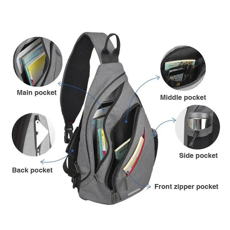 Versatile USB Sling Backpack for Travel Men and Women