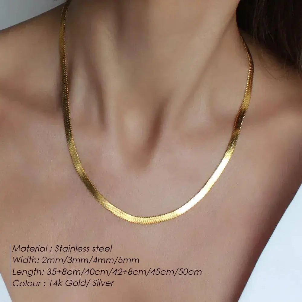 Hot Fashion Unisex Snake Chain Choker Necklace For Women