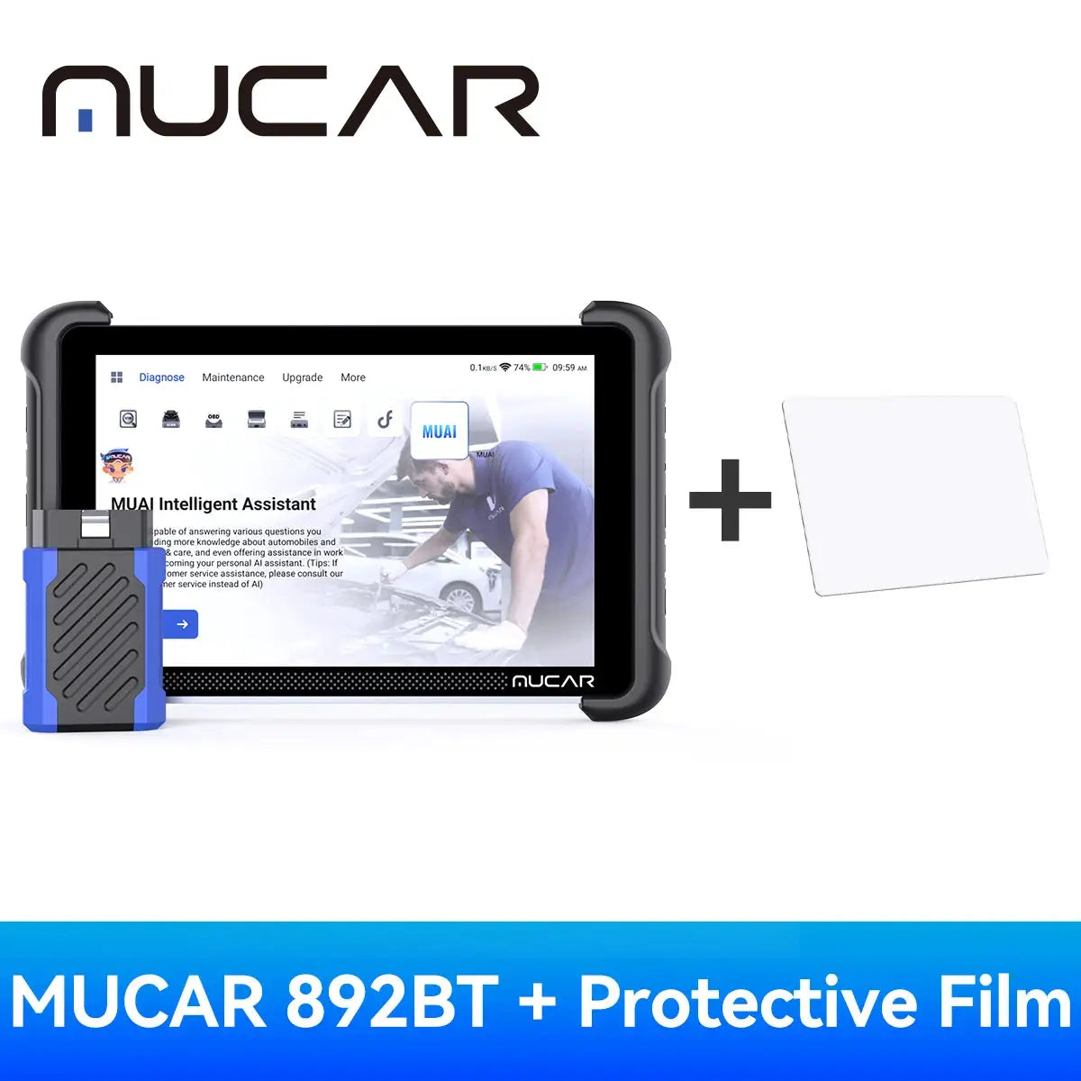 Lifetime Free Update MUCAR 892BT AI OBD2 Diagnostic Tool CAN FD/DOIP All System Diagnosis 35 Reset Bi-directional ECU Coding