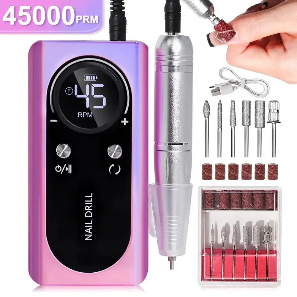 45000RPM Electric Nail Drill Machine for Nail Technicians