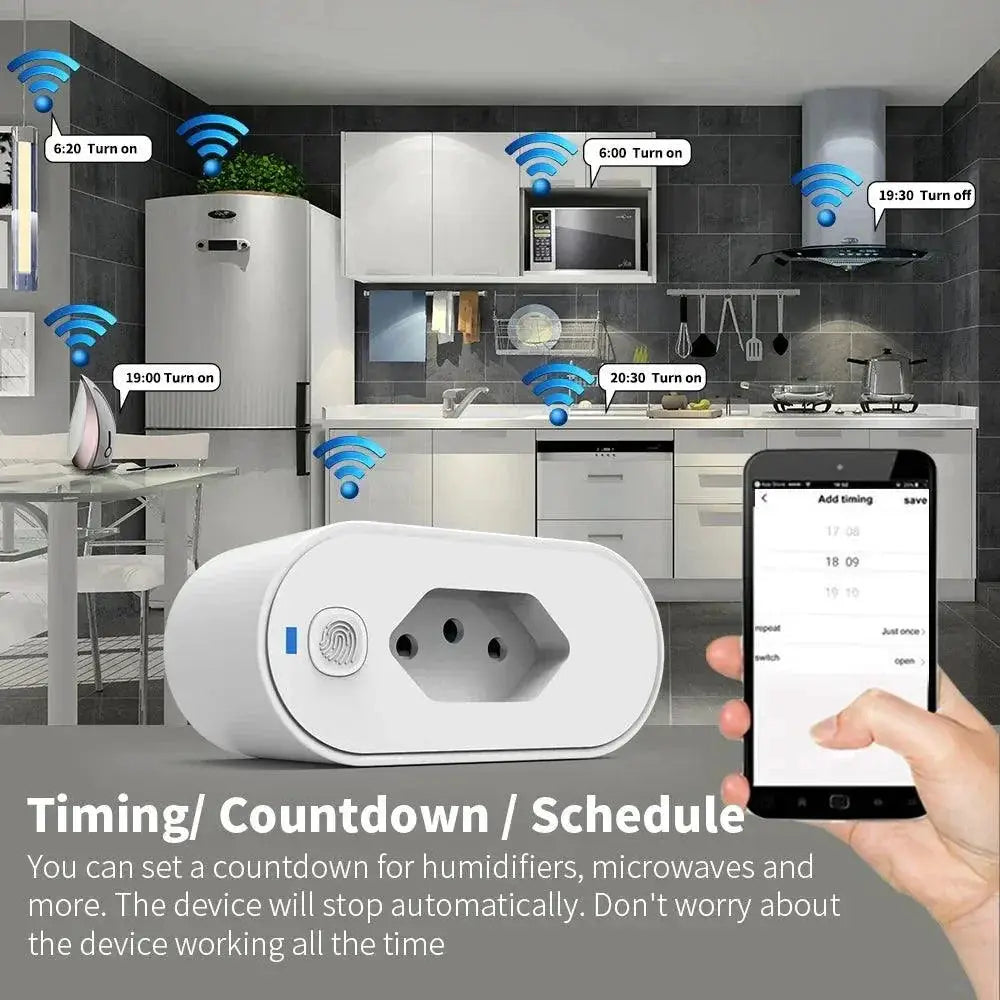Smart WiFi Plug With Voice Control And Energy Monitoring