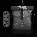 Waterproof USB Backpack Roll Top Leather