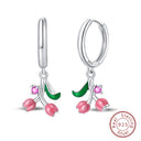 Sterling Silver Bee Butterfly Pink