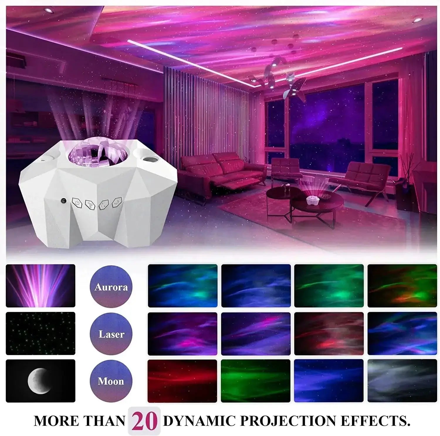 Bluetooth Galaxy Star Projector For Bedroom Ambiance Light