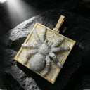Shiny Sparkling Ice Out CZ Spider Design Charm Gold Plated
