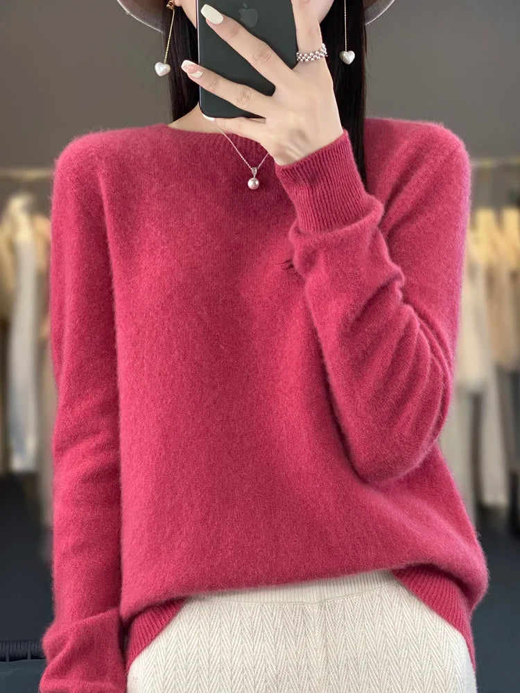 Crew Neck Winter Knit Sweater